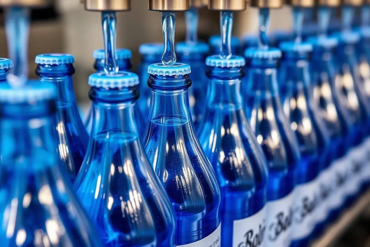 Filling line close-up